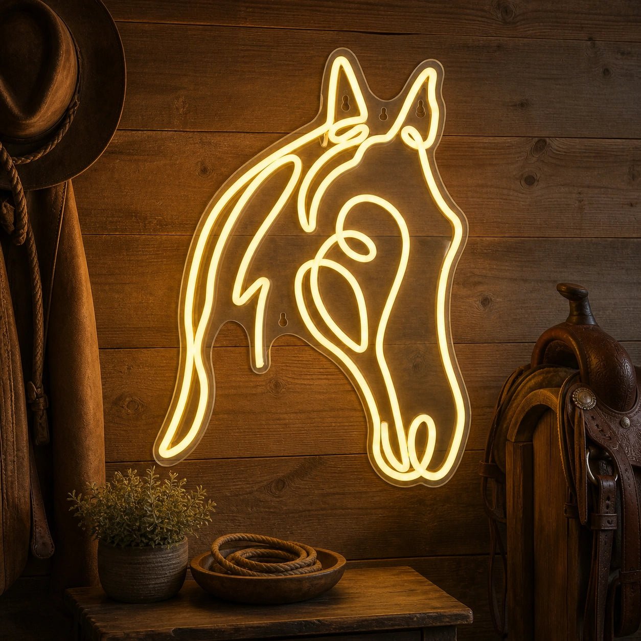 Horse Head Side Profile Vintage LED Neon Sign - Shineneon