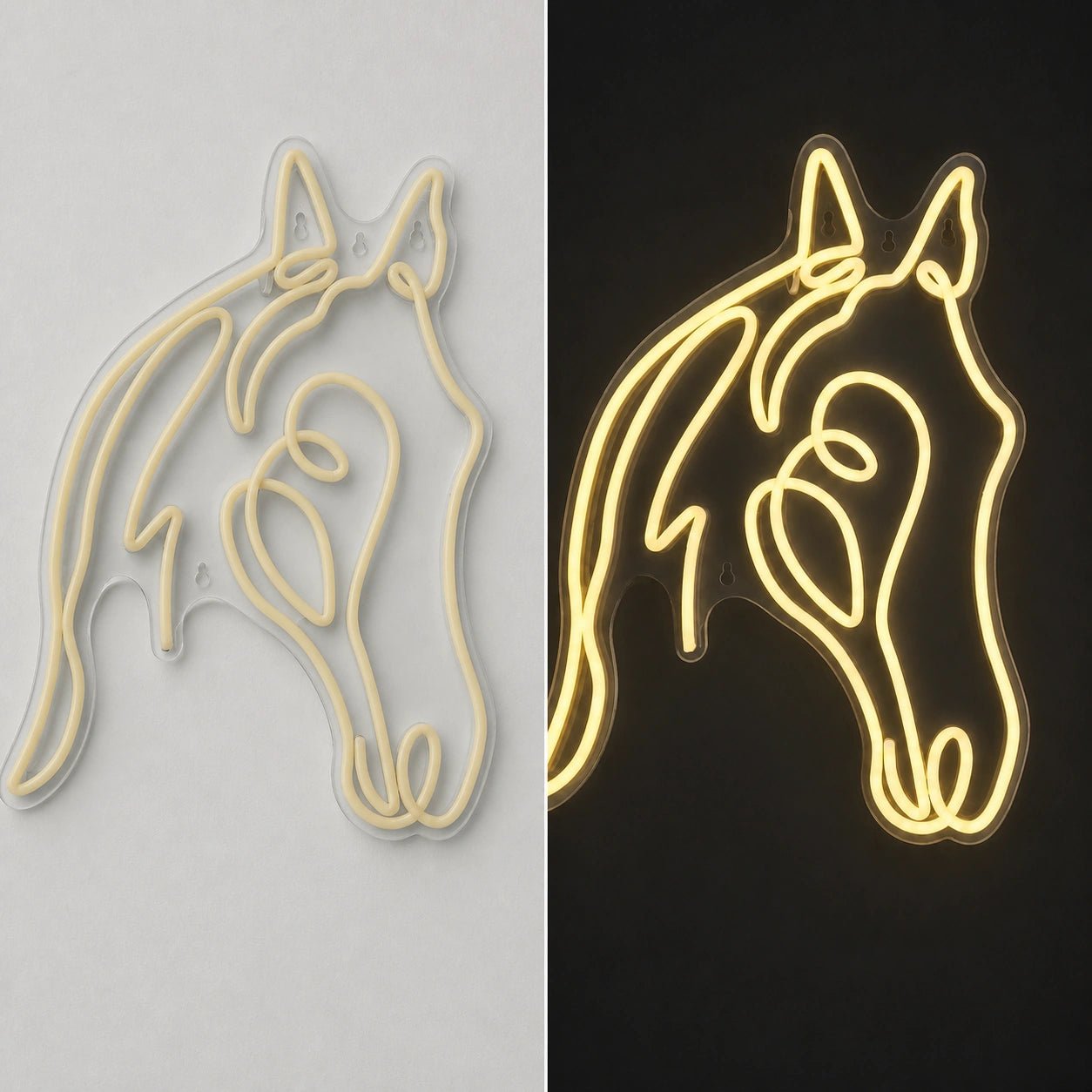 Horse Head Side Profile Vintage LED Neon Sign - Shineneon