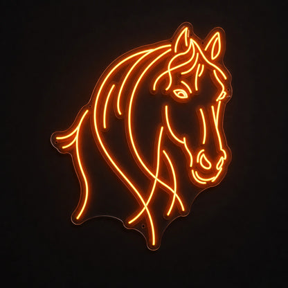 Horse Head Wall Art Vintage LED Neon Sign main product image