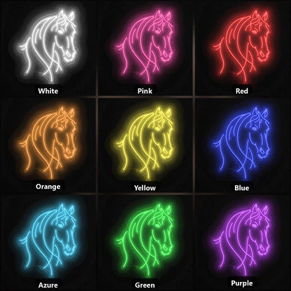 Horse Head Wall Art Vintage LED Neon Sign - Shineneon