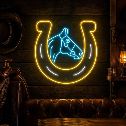 Horse Horseshoe Couch Vintage LED Neon Sign - Shineneon