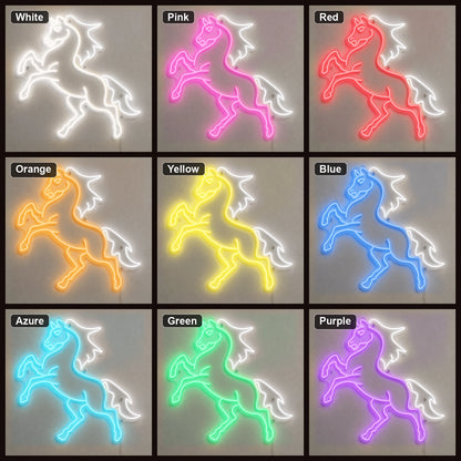 Horse LED Neon Sign color grid