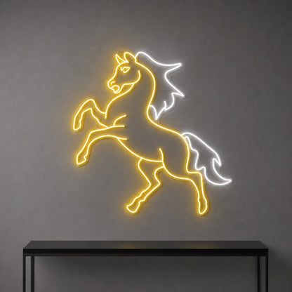 Horse LED Neon Sign Home Garage Wall Decoration size image