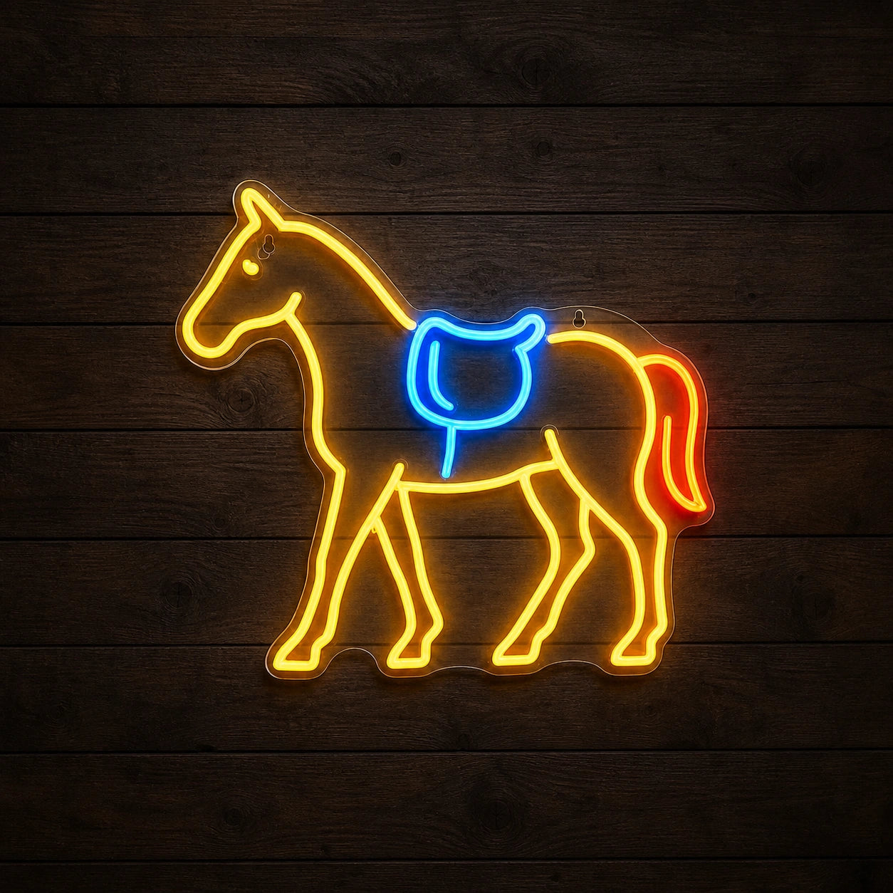 Horse Saddle Vintage LED Neon Sign size image