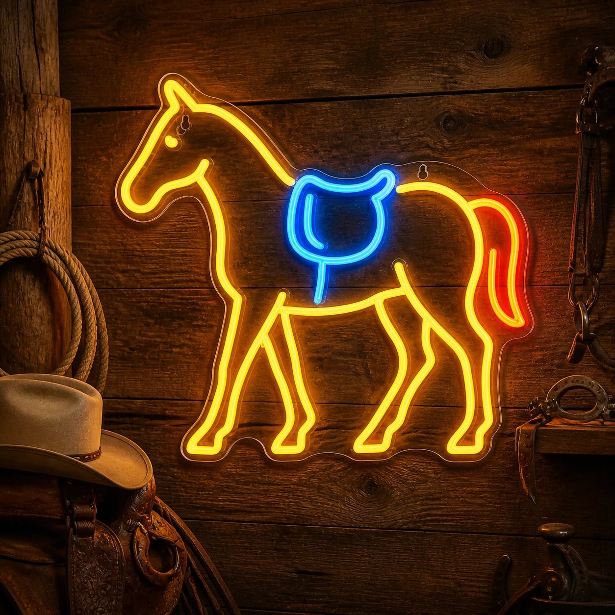Horse Saddle Vintage LED Neon Sign - Shineneon
