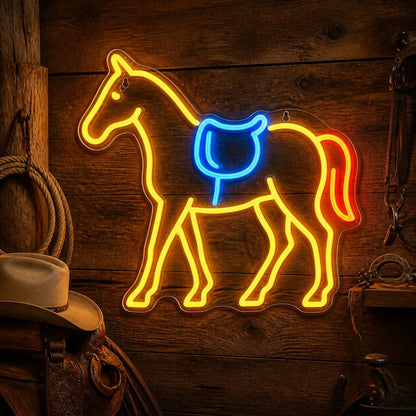 Horse Saddle Vintage LED Neon Sign - Shineneon