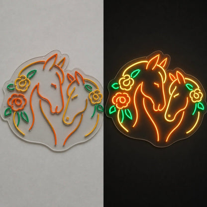 Horses Vintage LED Neon Sign - Shineneon