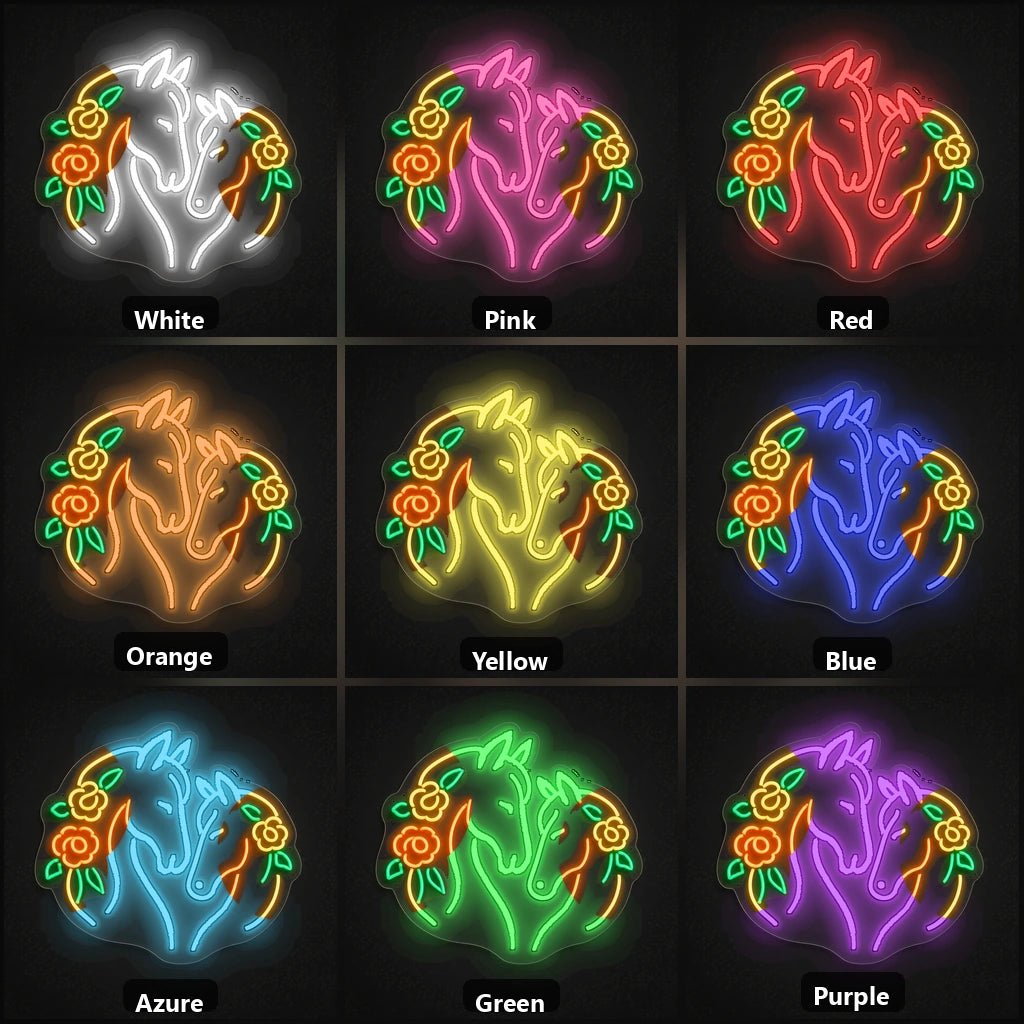Horses Vintage LED Neon Sign - Shineneon