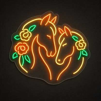 Horses Vintage LED Neon Sign - Shineneon