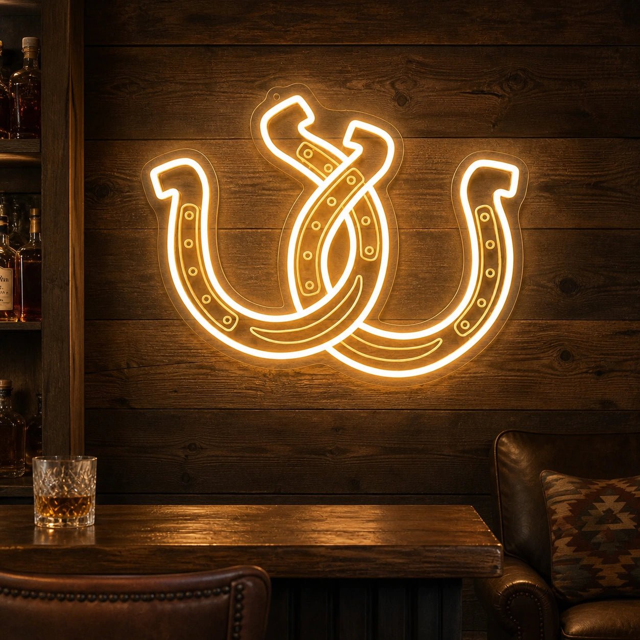 Horseshoe Bar Table Vintage LED Neon Sign - Shineneon
