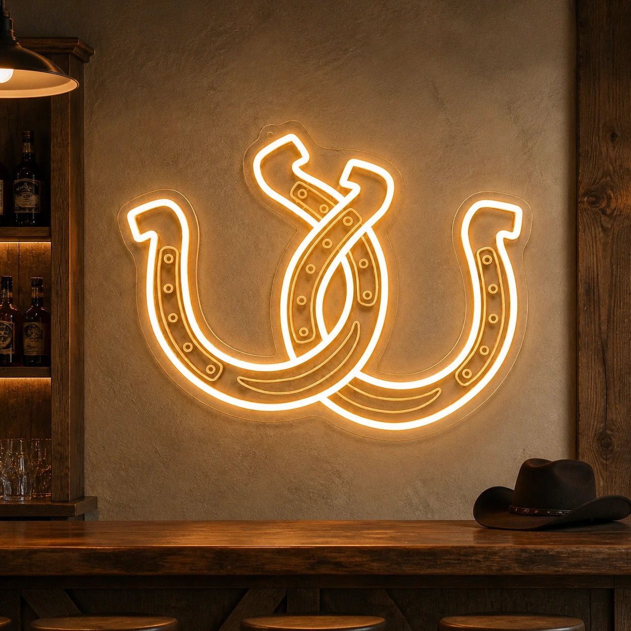 Horseshoe Bar Table Vintage LED Neon Sign - Shineneon