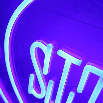 Horseshoe Blue Led Neon Sign - Shineneon