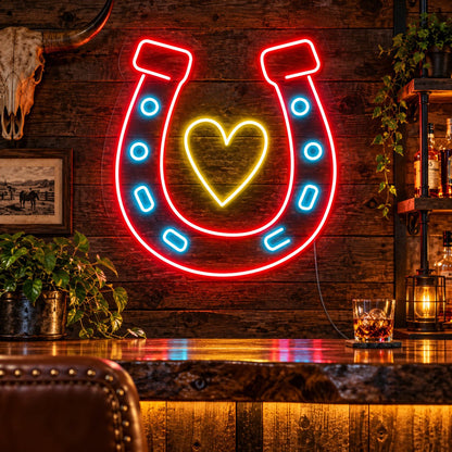 Horseshoe Heart LED Neon Sign - Shineneon