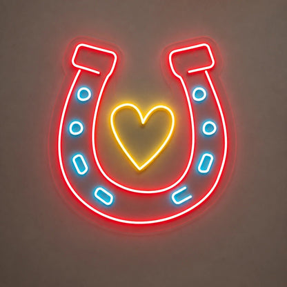 Horseshoe Heart Vintage LED Neon Sign - Shineneon
