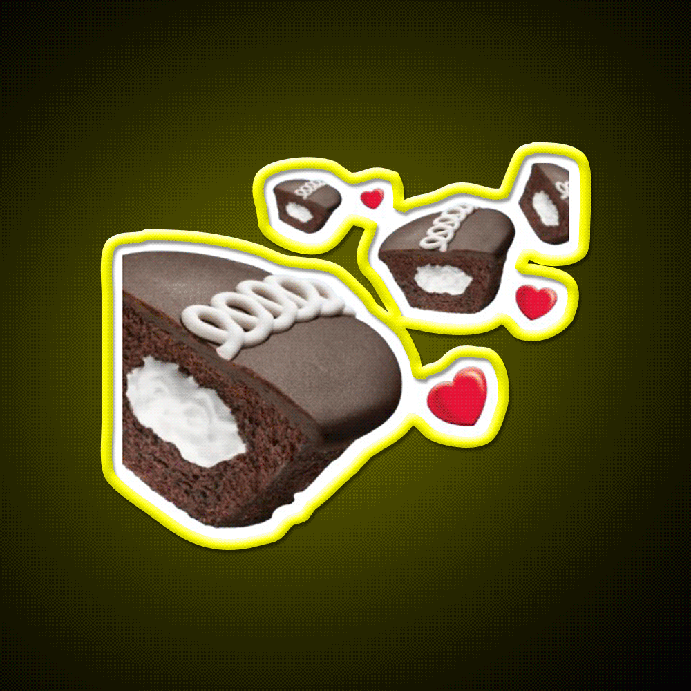 Hostess Cupcake Snack Food Led Neon Sign Rgb Color - Custom LED neon sign front view