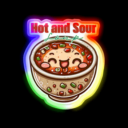 Hot And Sour Soup Led Neon Sign Chinese Food Rgb Color