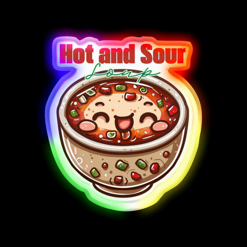 Hot And Sour Soup Led Neon Sign Chinese Food Rgb Color