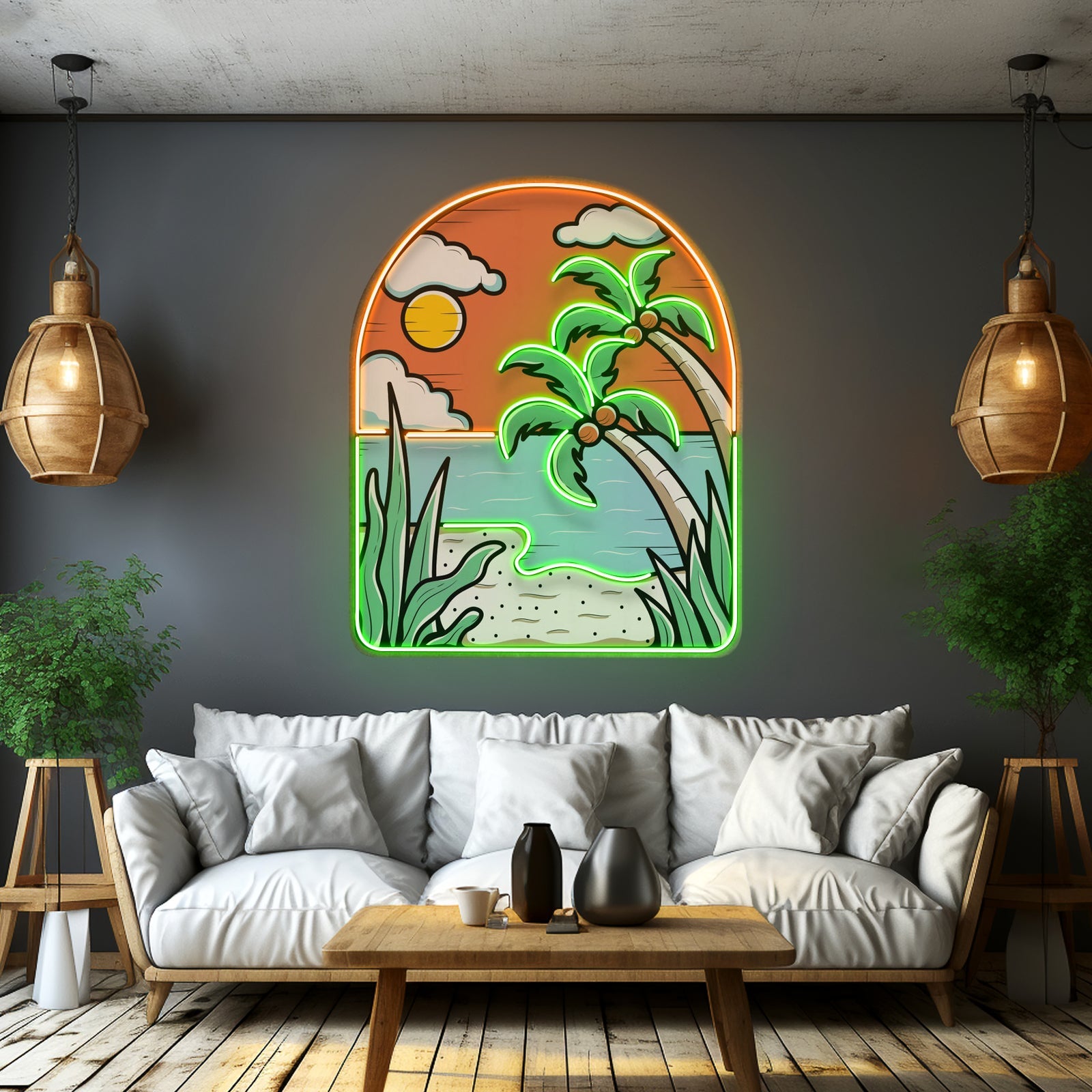 Hot Beach Led Neon Sign Light Custom Led Signs - Shineneon