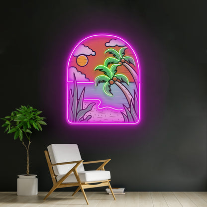 Hot Beach Led Neon Sign Light Custom Led Signs