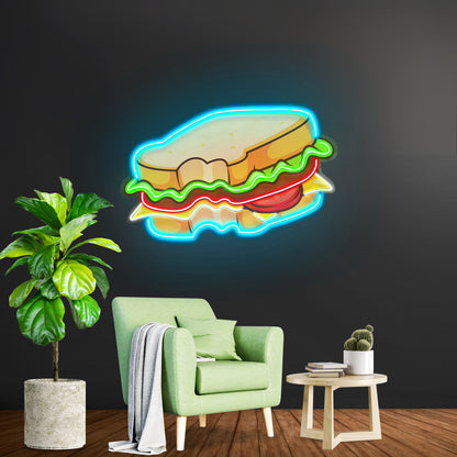 Hot Cheese Sandwich Led Neon Sign Light Custom Led Signs