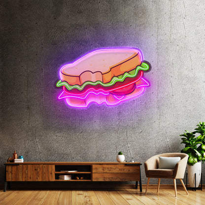 Hot Cheese Sandwich Led Neon Sign Light Custom Led Signs