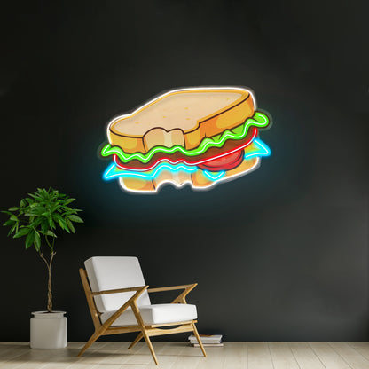 Hot Cheese Sandwich Led Neon Sign Light Custom Led Signs