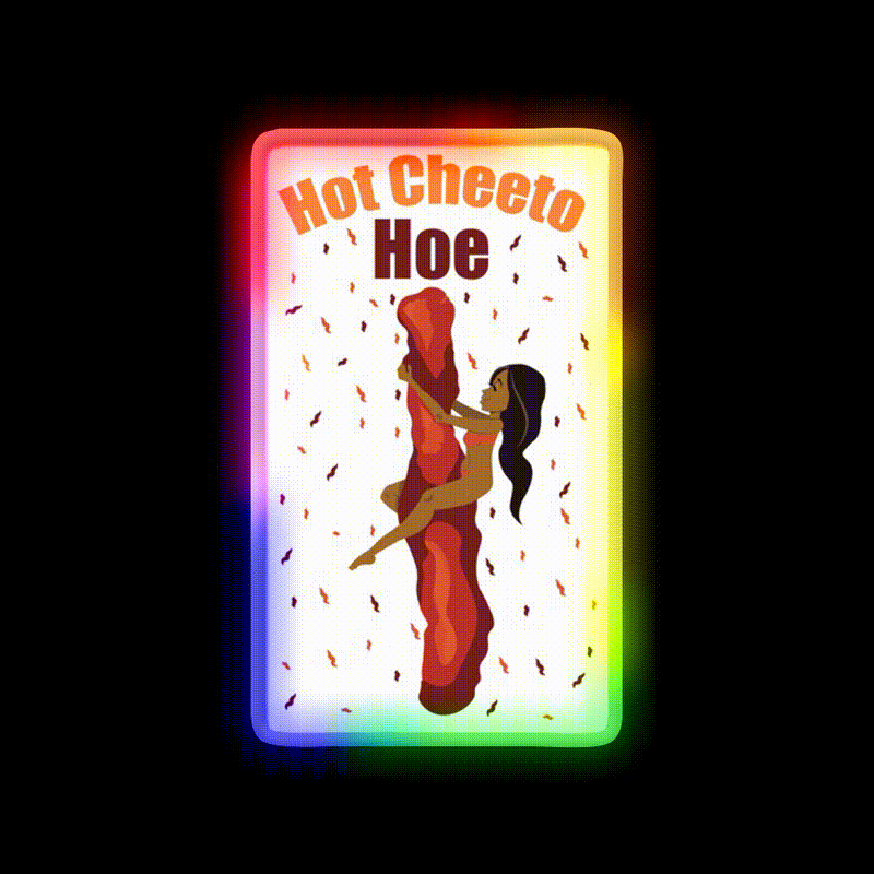 Hot Cheetos Are Bae Snack Food Led Neon Sign Rgb Color - LED neon sign close-up detail