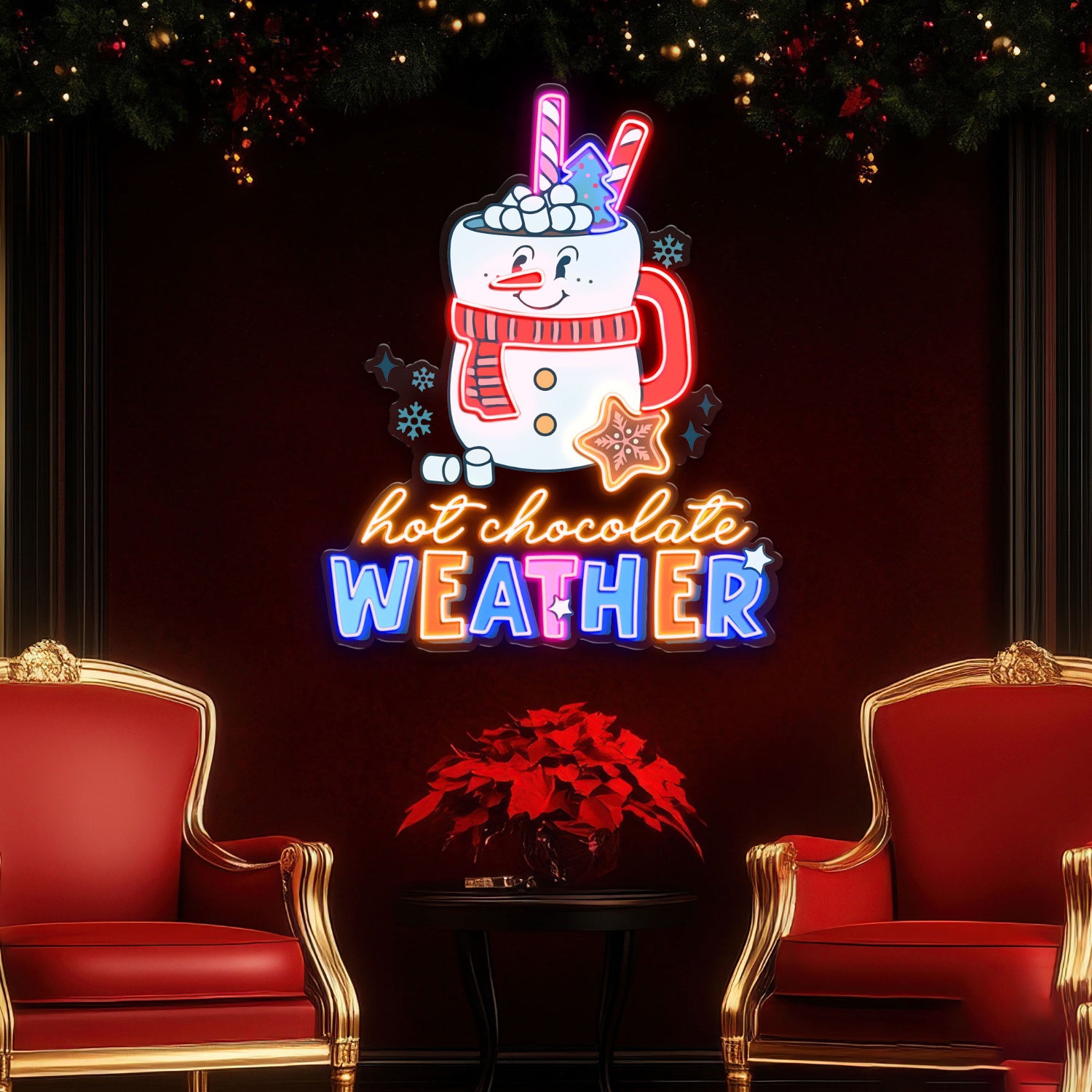 Hot Chocolate Weather Acrylic Led Neon Sign | Shineneon