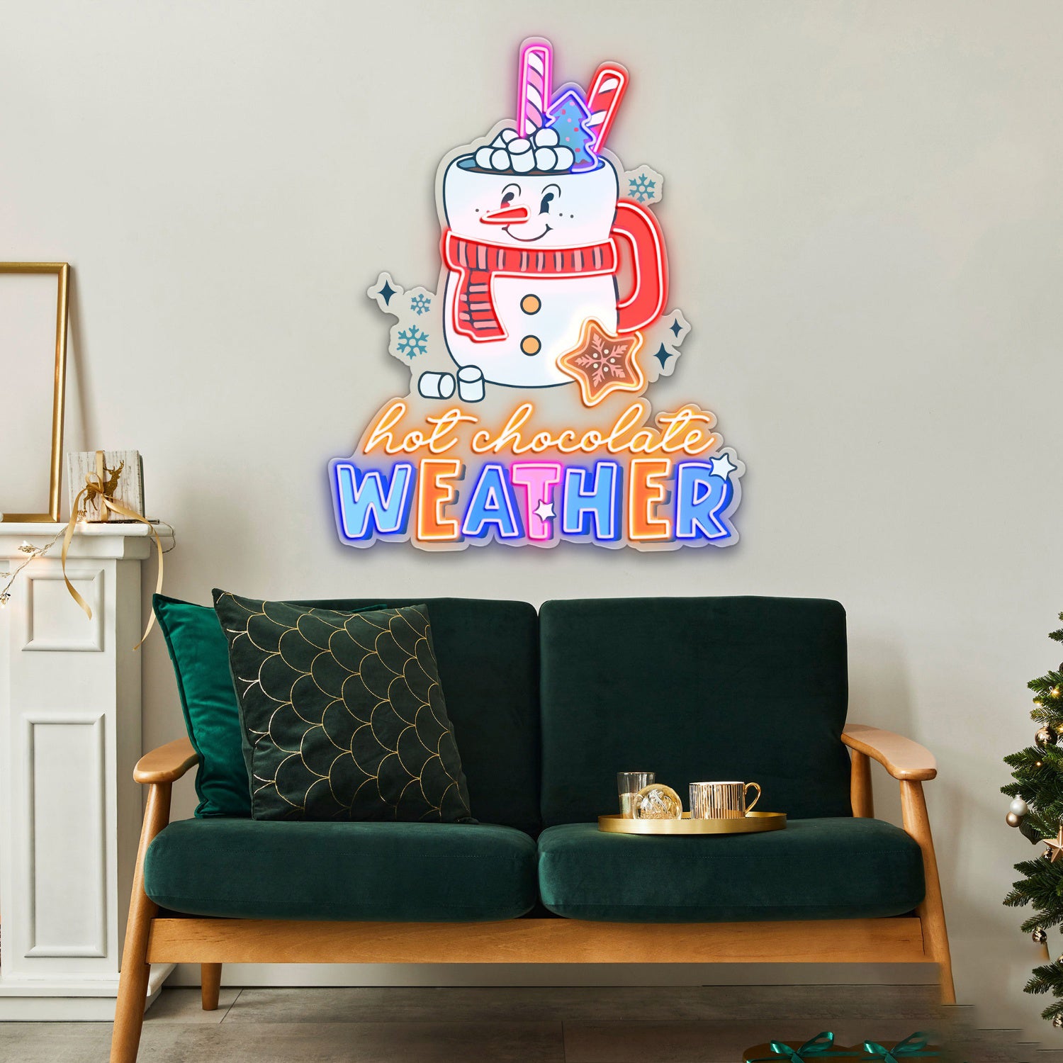 Hot Chocolate Weather Acrylic Led Neon Sign | Shineneon