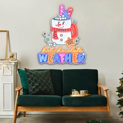 Hot Chocolate Weather Acrylic Led Neon Sign | Shineneon