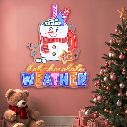 Hot Chocolate Weather Acrylic Led Neon Sign | Shineneon