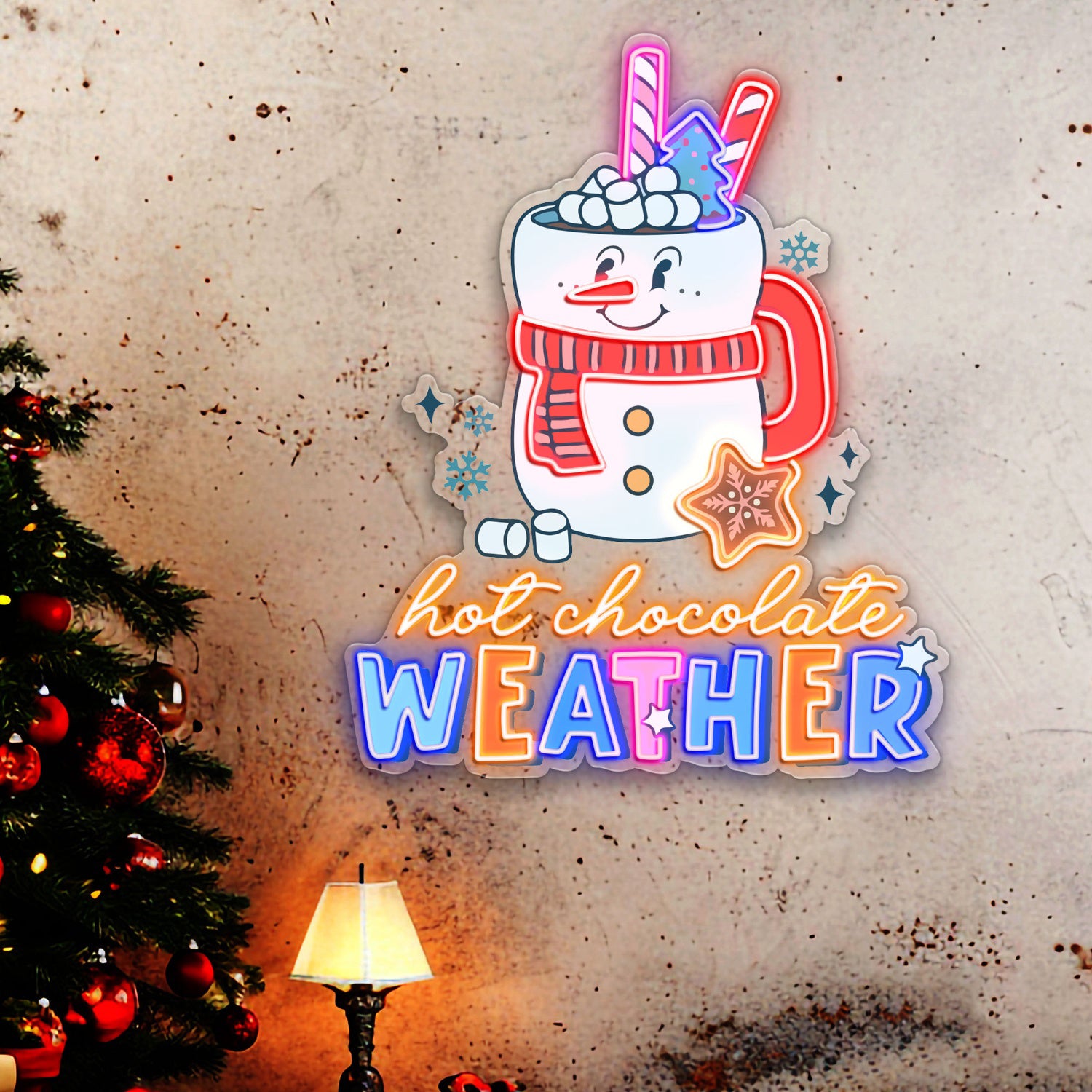 Hot Chocolate Weather Acrylic Led Neon Sign | Shineneon