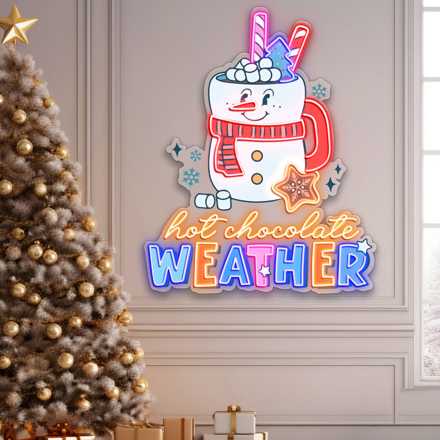 Hot Chocolate Weather Acrylic Led Neon Sign | Shineneon