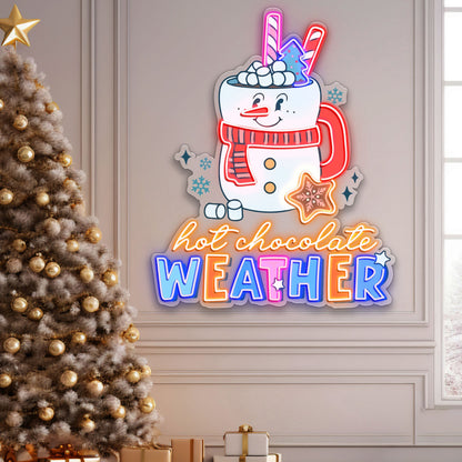 Hot Chocolate Weather Acrylic Led Neon Sign | Shineneon