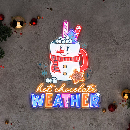 Hot Chocolate Weather Acrylic Led Neon Sign | Shineneon