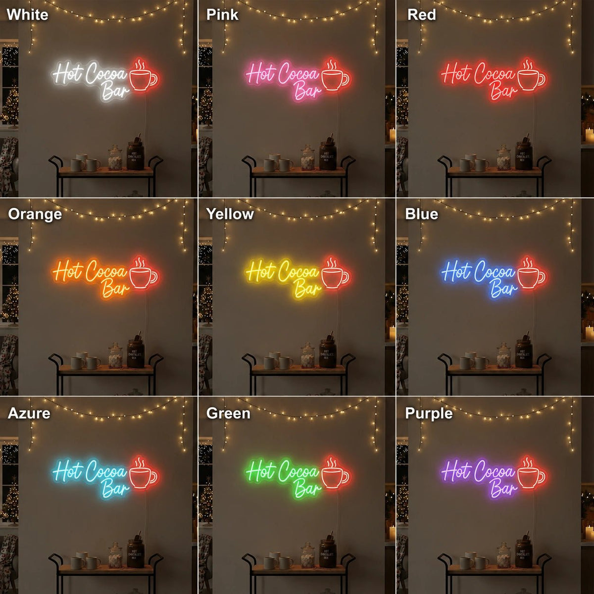 Hot Cocoa Bar LED Neon Sign - Shineneon