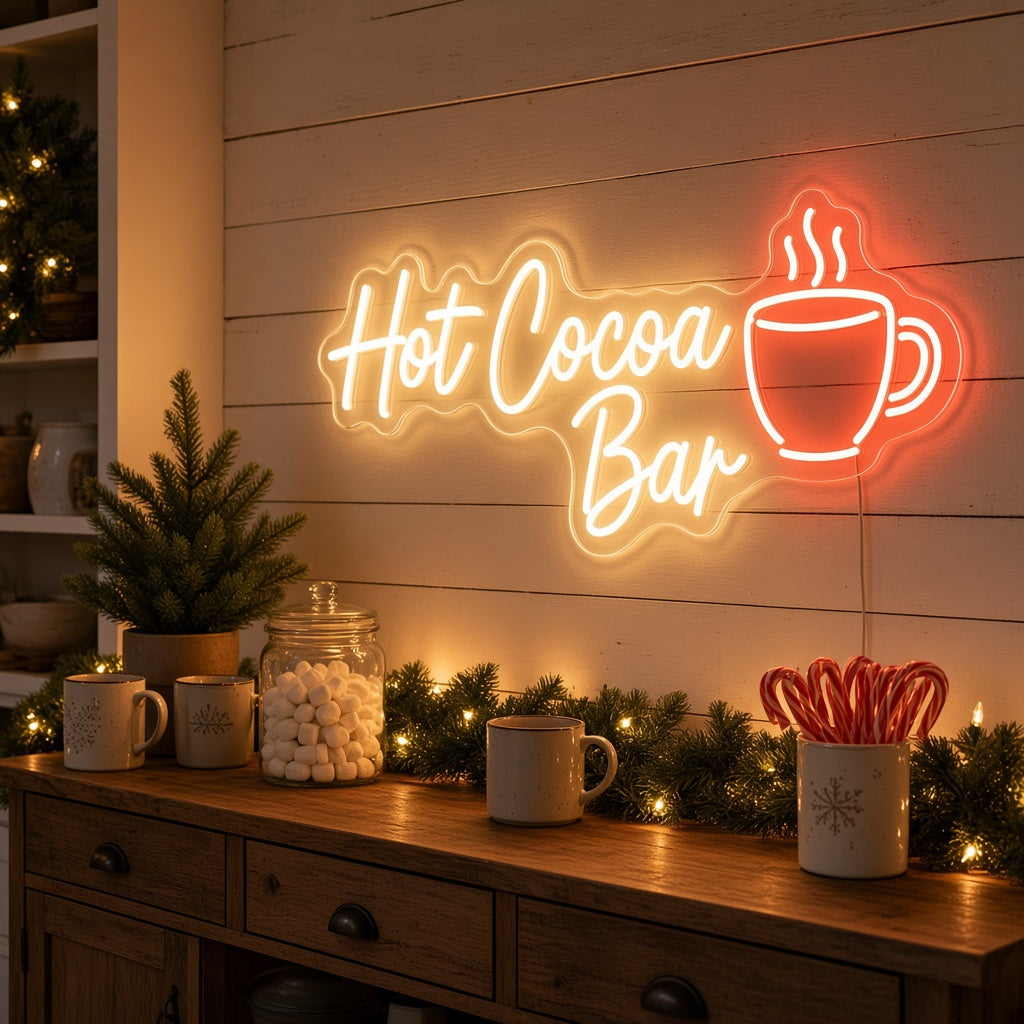 Hot Cocoa Bar LED Neon Sign - lifestyle view