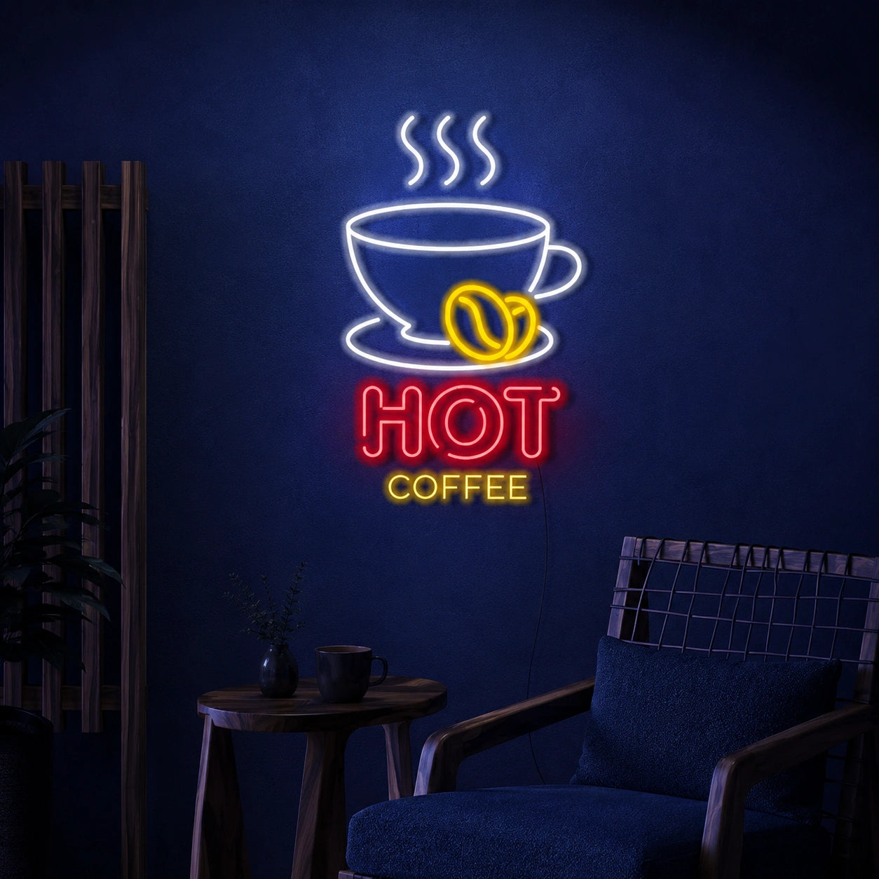 Hot Coffee LED Neon Sign Man Cave Neon Sign high-converting product image