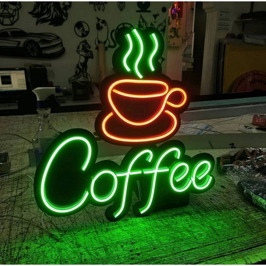 Hot Coffee Led Sign Business Neon Signs