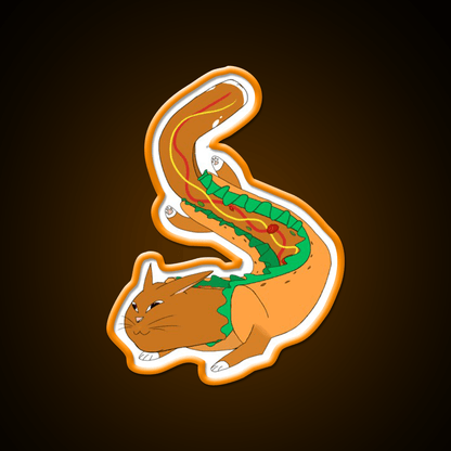 Hot Dog Cat Yes Really Fast Food Led Neon Sign For Burger Place Rgb Color - Shineneon
