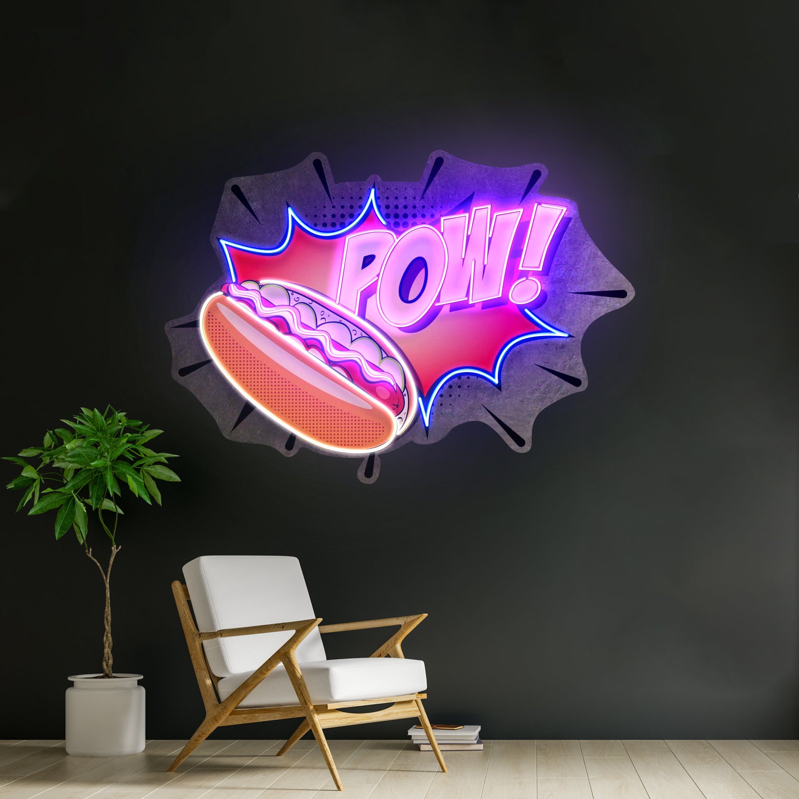 Hot Dog Custom Led Signs Artwork For Sale