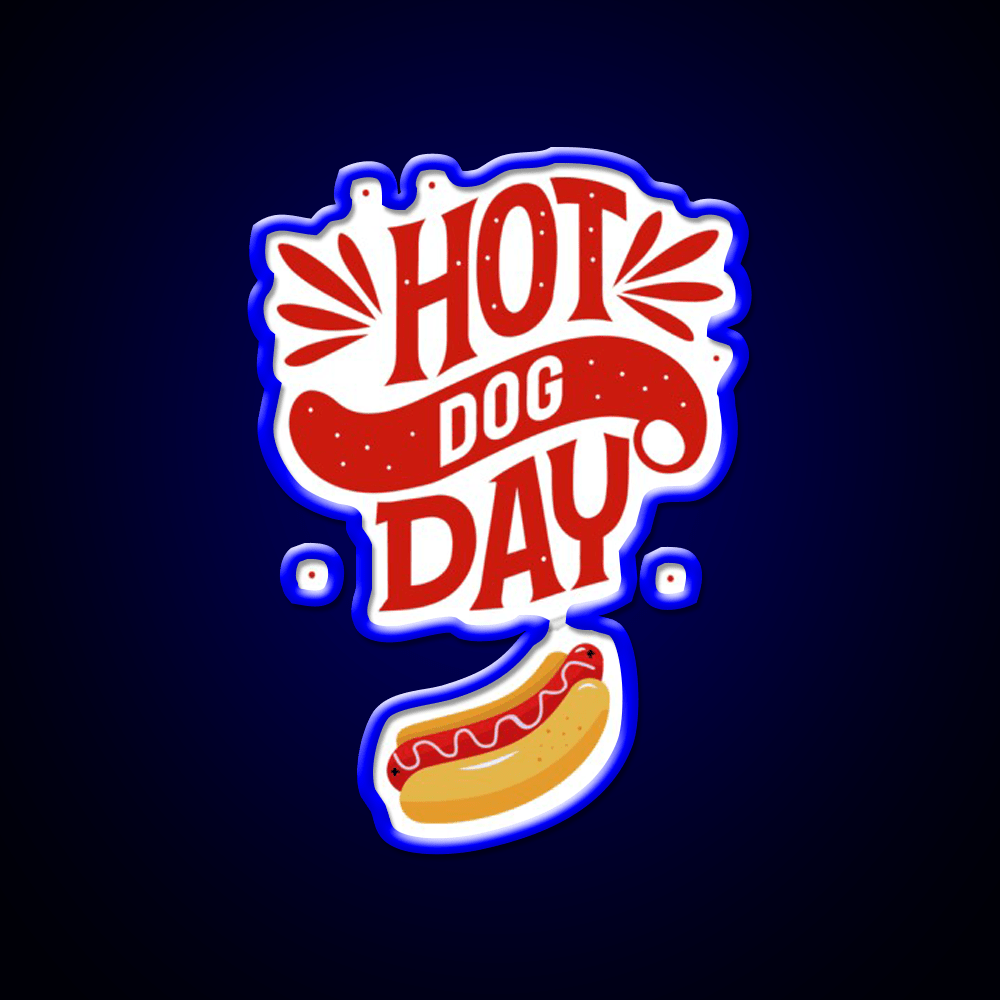 Hot Dog Day Snack Food Led Neon Sign Rgb Color - Shineneon