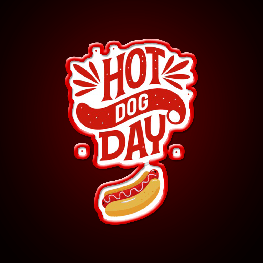 Hot Dog Day Snack Food Led Neon Sign Rgb Color - Shineneon