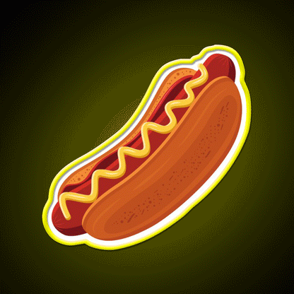 Hot Dog Fast Food Led Neon Sign For Burger Place Wall Art Rgb Color - Custom LED neon sign front view
