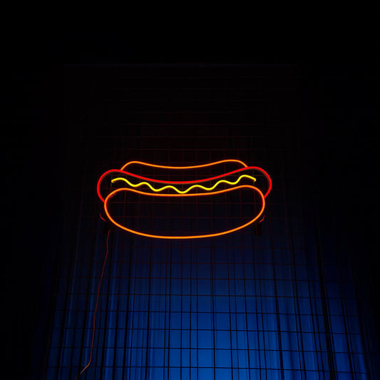 Hot Dog Neon Sign Kid Room Wall Art