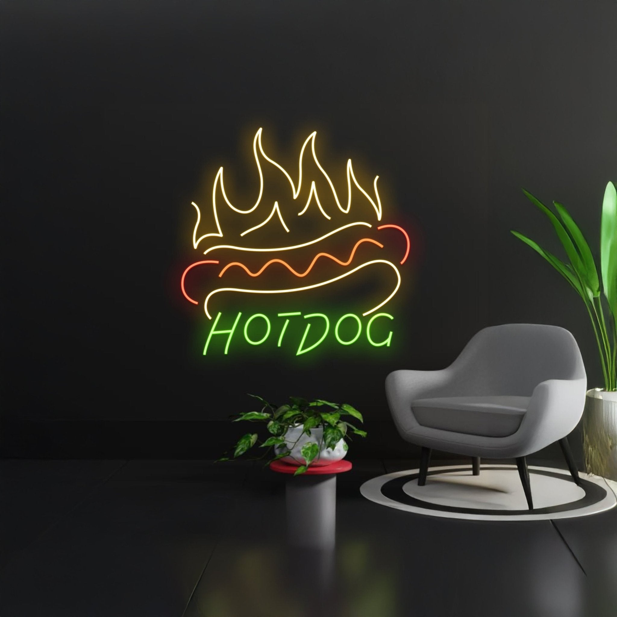 Hot Dog Neon Sign Personalized Sausage Neon Light - Shineneon