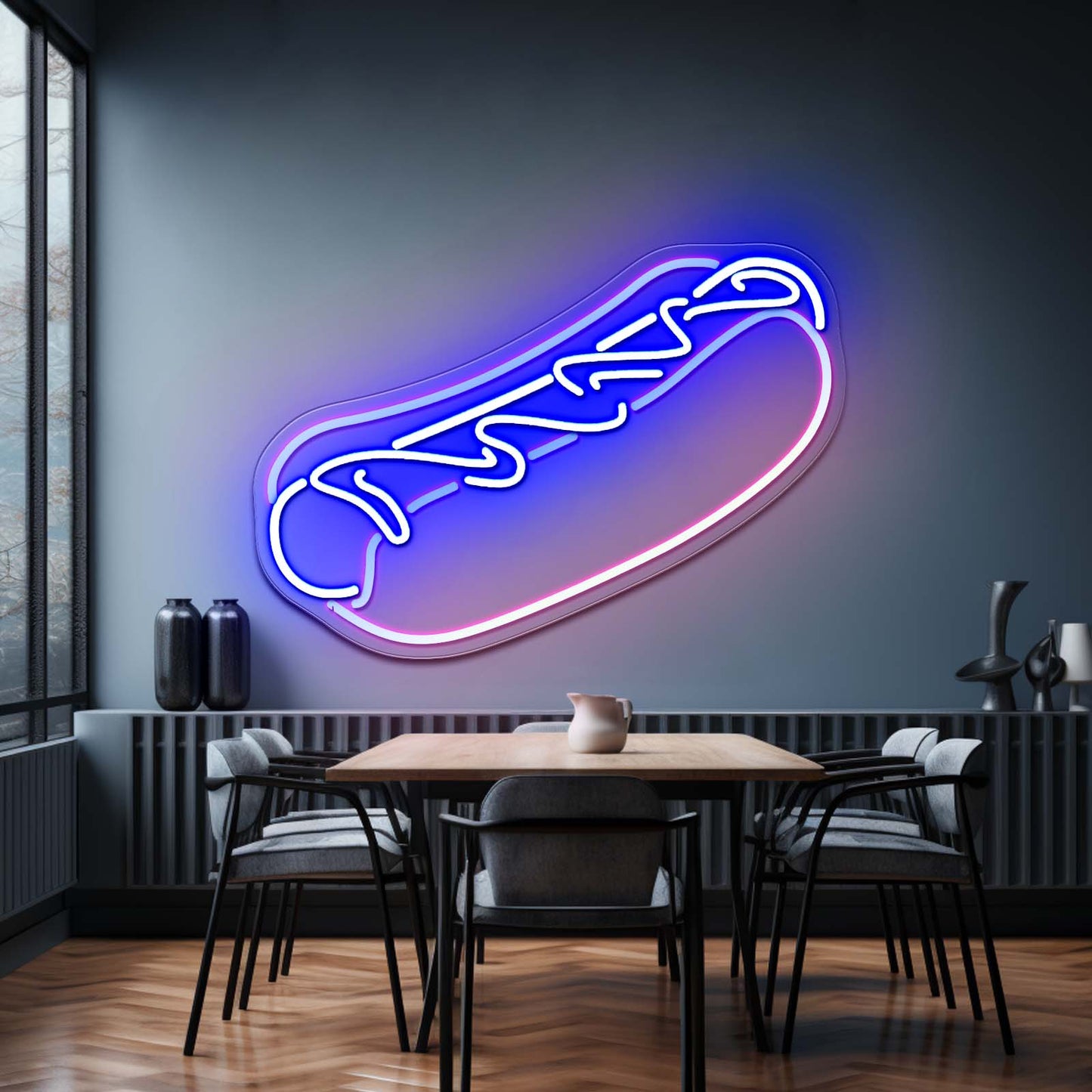 Hot Dog Neon Signs For Businesss Wall Decor