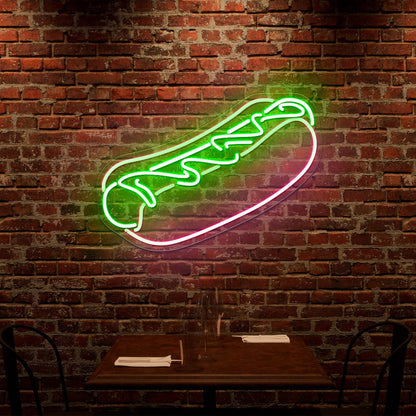 Hot Dog Neon Signs For Businesss Wall Decor