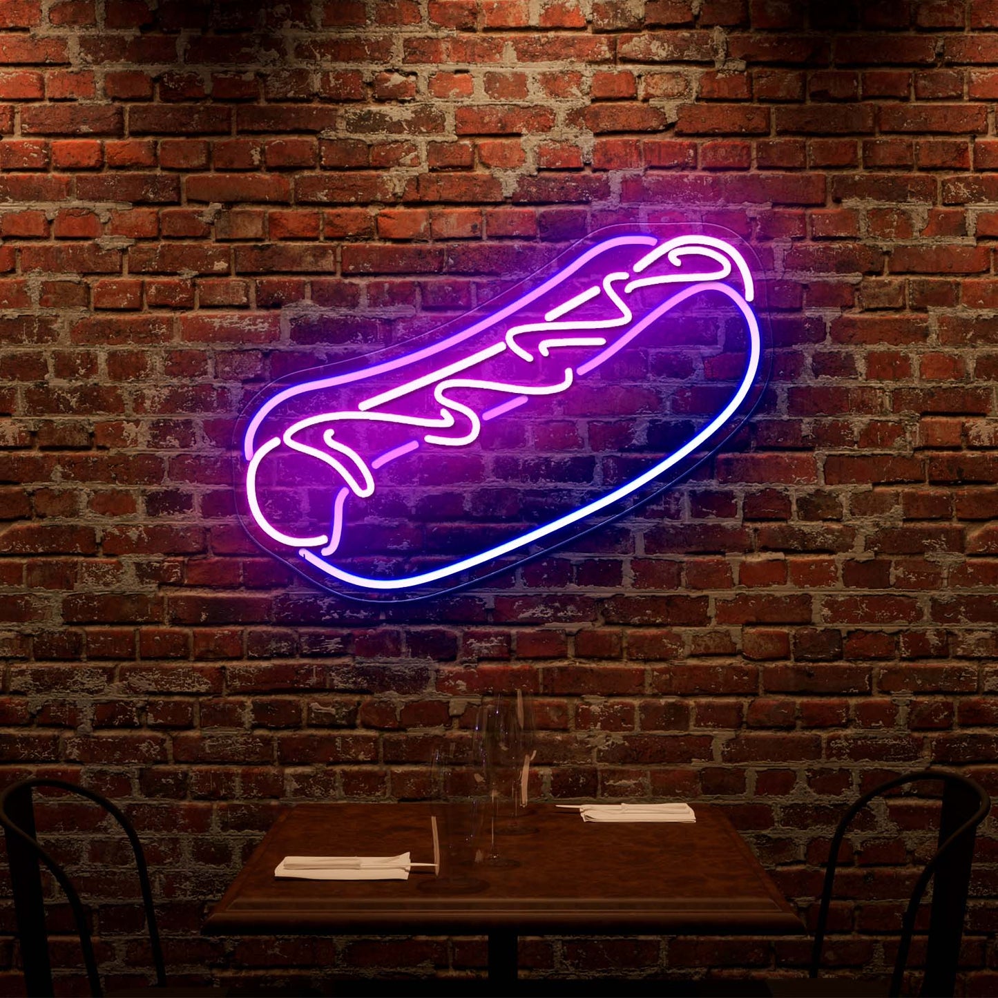 Hot Dog Neon Signs For Businesss Wall Decor