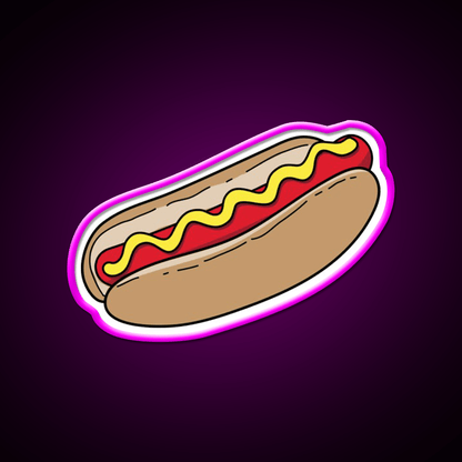 Hot Dog Snack Food Led Neon Sign For Snack Room Rgb Color - Shineneon